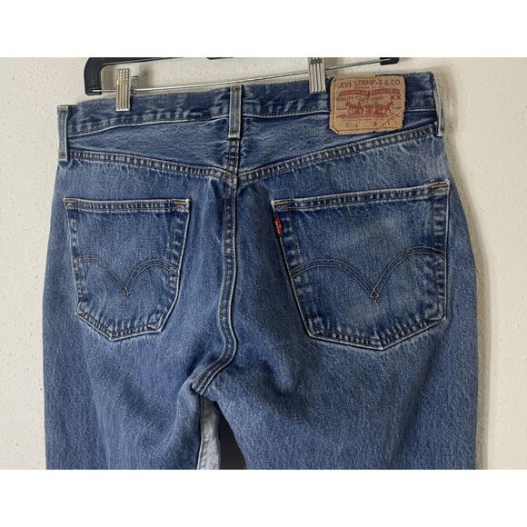 Vtg Levi's 501 Button Fly Blue Denim Jeans Rare Black And White Painted 34×34 - Picture 8 of 16